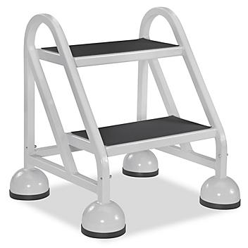 Steel Step Ladder - 2 Steps, Gray H-968GR