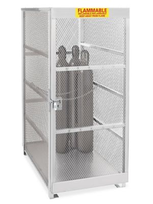 Vertical Aluminum Gas Cylinder Locker - 10 Cylinder Capacity H-9690