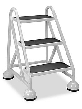 Steel Step Ladder - 3 Steps, Gray H-969GR