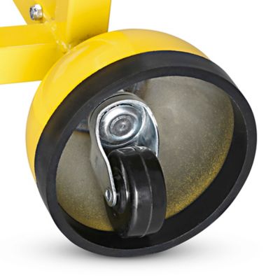 Kick Step Stool Yellow Steel With Spring-Loaded Castors - 400mm High ...