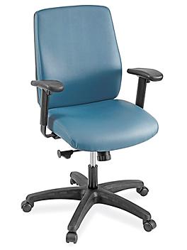 Vinyl Task Chair with Adjustable Arms - Blue H-9727BLU