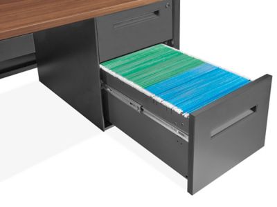 Double Pedestal Industrial Office Desk - 66 x 30