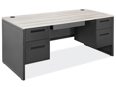  Double Pedestal Industrial Office Desk - 66 x 30"