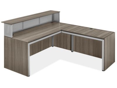 Downtown Reception L-Desk - 72 x 78", Gray H-9753