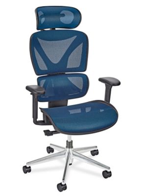 Deluxe All-Mesh Chair with Headrest H-9765 - Uline