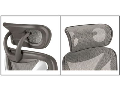 Deluxe All-Mesh Chair with Headrest - Gray