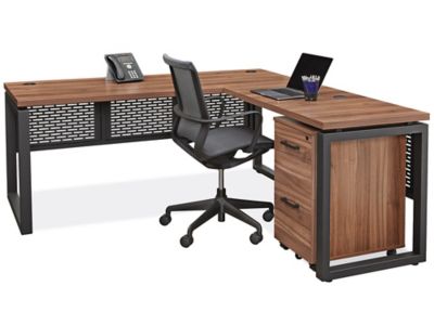 Uline l deals shaped desk