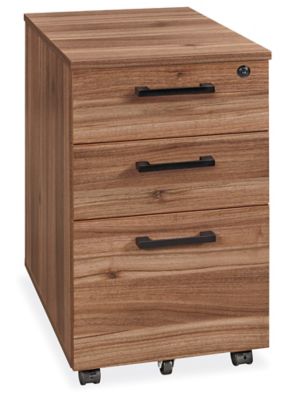 Metro Mobile 3-Drawer Pedestal File - Walnut H-9785