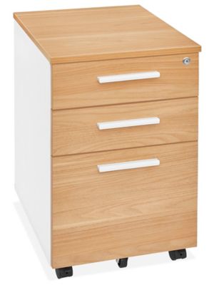 Designer Mobile 3-Drawer Pedestal File - Maple H-9806MAP