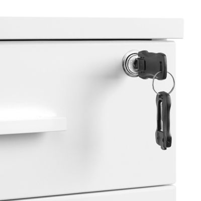 Classeur mobile à caisson de collaboration – 2 tiroirs, blanc, avec coussin  H-8261W - Uline