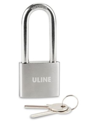 Uline Stainless Steel Padlock - Keyed Alike, 2 1/2" Shackle H-9836