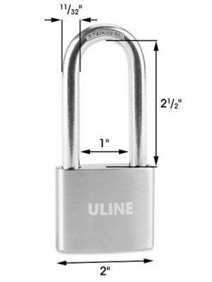 Uline Stainless Steel Padlock - Keyed Alike, 2 1/2