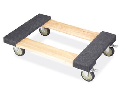 Deluxe Hardwood Carpet End Dolly - 36 x 24", 5" Casters, 1,500 lb Capacity H-9844