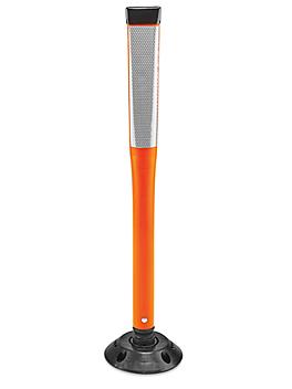 Flexible Delineator Flat Face Post with Base - 36", Orange H-9869ORG