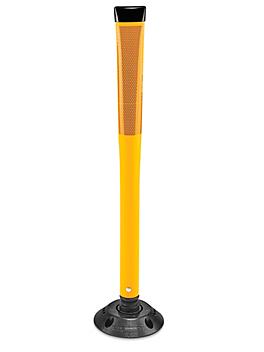 Flexible Delineator Flat Face Post with Base - 36", Yellow H-9869Y