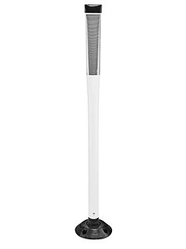 Flexible Delineator Flat Face Post with Base - 48", White H-9870W
