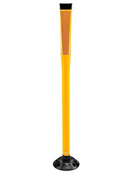 Flexible Delineator Flat Face Post with Base - 48", Yellow H-9870Y