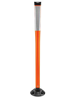 Flexible Delineator Flat Face Post with Base Bulk Pack - 48", Orange H-9872ORG