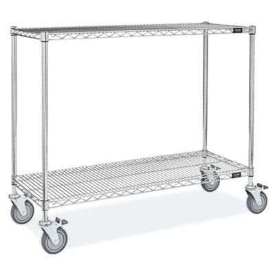 Black Heavy-Duty Wire Cart - 60 x 24 x 41 - ULINE Canada - H-6788