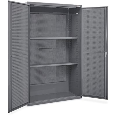 Pegboard Storage Cabinet - 3-Shelf H-9935 - Uline