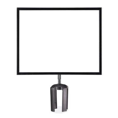 Crowd Control Sign with Bracket - 14 x 11", Blank Frame H-9947