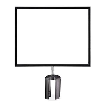 Crowd Control Sign with Bracket - 14 x 11", Blank Frame H-9947