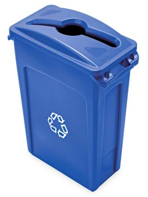 Rubbermaid® Slim Jim® Mixed Recycling Lid - Blue H-9956BLU - ULINE