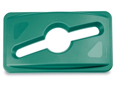 Rubbermaid® Slim Jim® Mixed Recycling Lid Green H9956G Uline