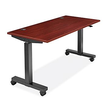 Adjustable Height Training Table - 60 x 30", Mahogany H-9963MAH