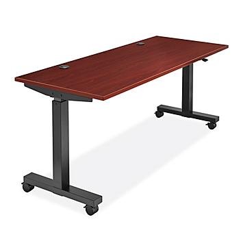 Adjustable Height Training Table - 72 x 30", Mahogany H-9964MAH