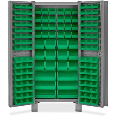 Plastic Stackable Bins - 15 x 8 x 7, Green S-12419G - Uline