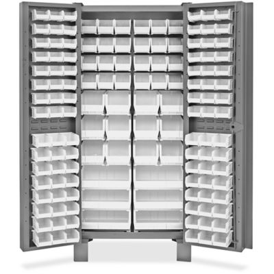HeavyDuty Bin Storage 36 x 24 x 78", 138 White Bins H9987W