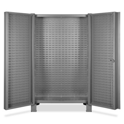 Heavy-Duty Bin Storage Cabinet - 48 x 24 x 78, 168 Clear Bins H-9989C -  Uline