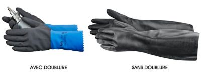 Gants en néoprène résistants aux produits chimiques
