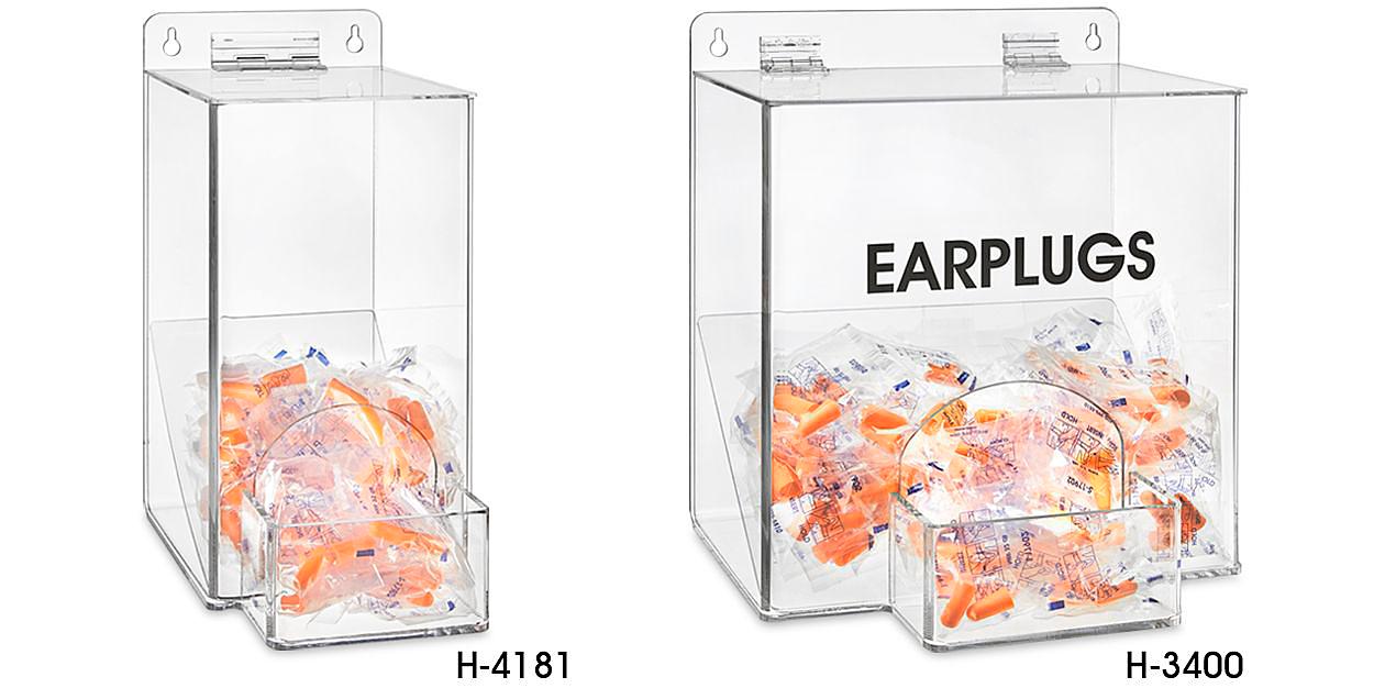 Distributeurs de bouchons d'oreilles en acrylique