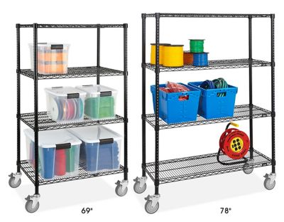 Black Mobile Shelving