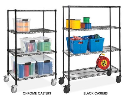 Black Mobile Shelving