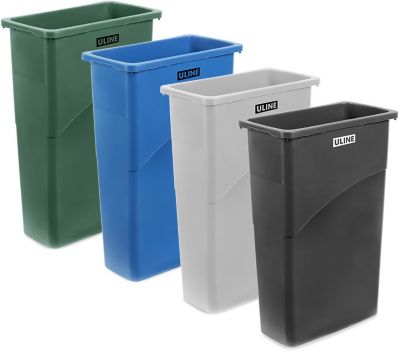 Uline Thin Trash Can in Stock ULINE.ca