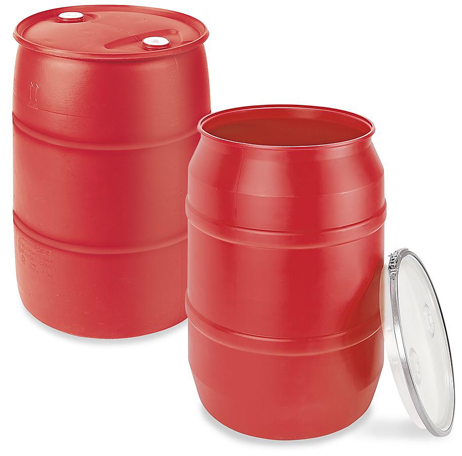 Red Plastic Drums