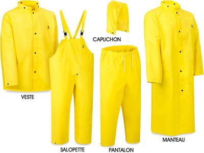 Vêtements de pluie de luxe en PVC