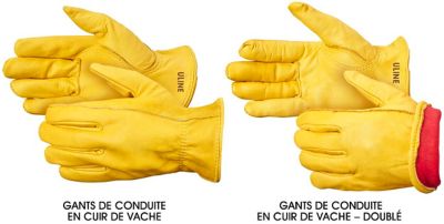 Gants en cuir de vache