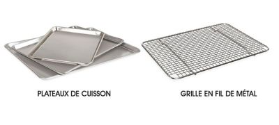 Plateaux de cuisson et grilles en fil de métal