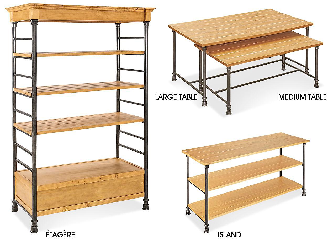 Uline Retail Tables and Shelves