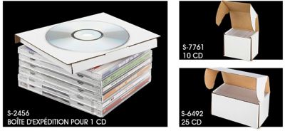 Boîtes d'expédition en carton ondulé pour boîtier à CD