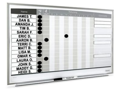 In/Out Staff Dry Erase Boards