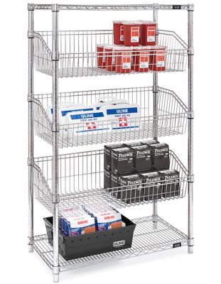 Wire Basket Shelves, Wire Basket Shelving in Stock - ULINE