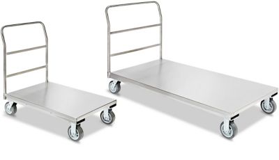 Chariots à plateforme en acier inoxydable