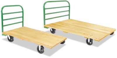 Chariots à plateforme en bois