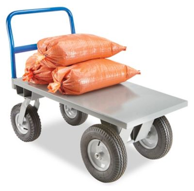 Chariots à plateforme à roues format géant