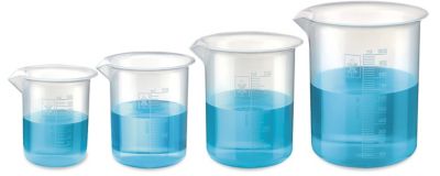 Béchers en plastique